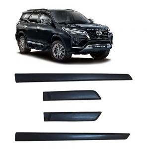 Side Door Beading Door Protector Accessories for Fortuner Black